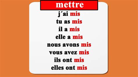 conjugaison mettre|More.